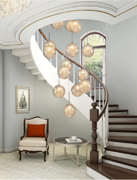 Nowoczesne Proste Spiralne żyrandol Kryształowe światło - 10 punktow