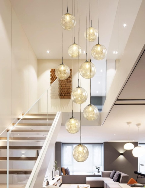 Nowoczesne Proste Spiralne żyrandol Kryształowe światło - 10 punktow