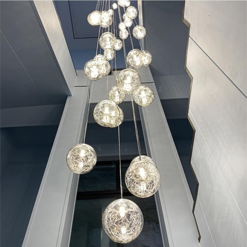 Nowoczesne Proste Spiralne żyrandol Kryształowe światło - 10 punktow