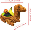 PENGYETHTY Okrągły kosz pleciony 26 x 23 cm