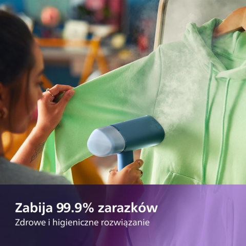 Philips Parownica Ręczna Serii 3000 Moc 1000 W, 20 g/min Ciągłej Pary