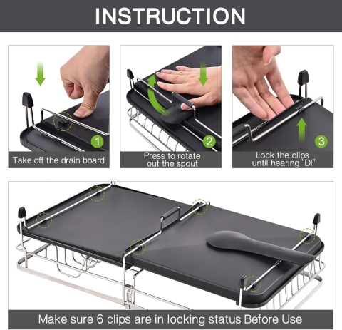 Rozszerzalna suszarka do naczyń, regulowana, stal nierdzewna