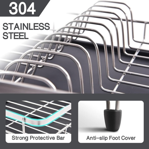 Rozszerzalna suszarka do naczyń, regulowana, stal nierdzewna