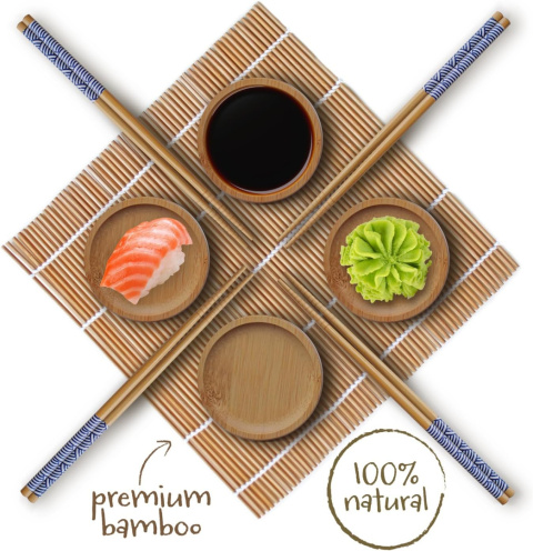 Zestaw do robienia sushi, 24 elementy z paleczkami - aplikacja, premium