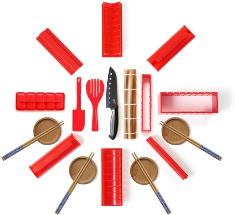 Zestaw do robienia sushi, 24 elementy z paleczkami - aplikacja, premium