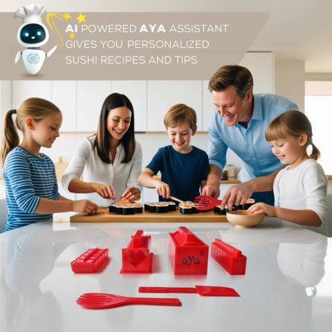 Zestaw do robienia sushi, 24 elementy z paleczkami - aplikacja, premium