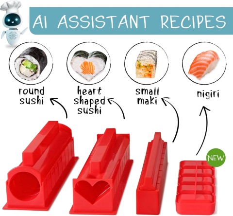 Zestaw do robienia sushi, 24 elementy z paleczkami - aplikacja, premium