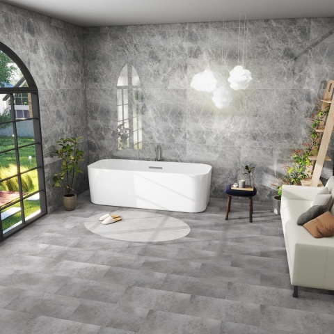 Samoprzylepne płytki winylowe -Efekt betonu 60 cm x 30 cm 12 płytek