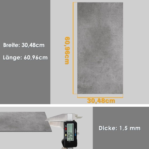 Samoprzylepne płytki winylowe -Efekt betonu 60 cm x 30 cm 12 płytek