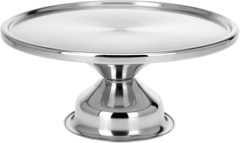 Spetebo Patera na tort ze stali nierdzewnej z nóżką – 33 cm