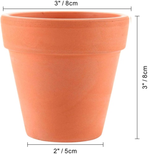T4U Doniczki z terakoty 8 cm, opakowanie 10 sztuk