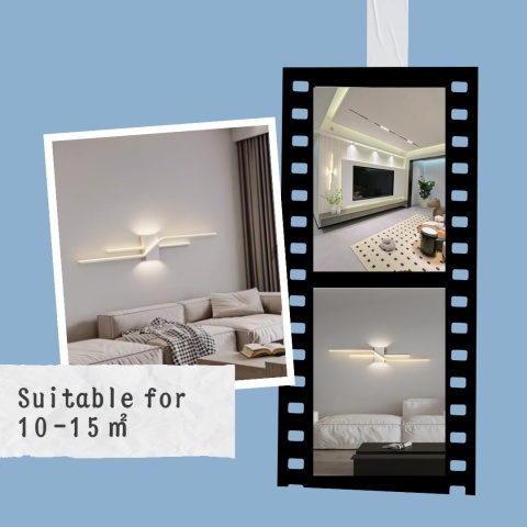 Tealight LED Kinkiet Wewnętrzny, 100CM Ściemnialny 3 Kolory 18W