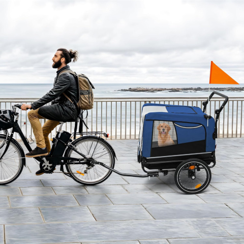 YITAHOME Przyczepa rowerowa dla psa 3 w 1 z obrotowym kołem