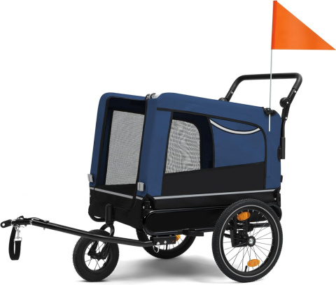 YITAHOME Przyczepa rowerowa dla psa 3 w 1 z obrotowym kołem
