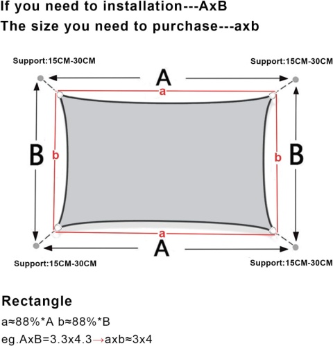Żagiel przeciwsłoneczny SUNNY GUARD prostokątny 3 x4 m HDPE ochrona UV