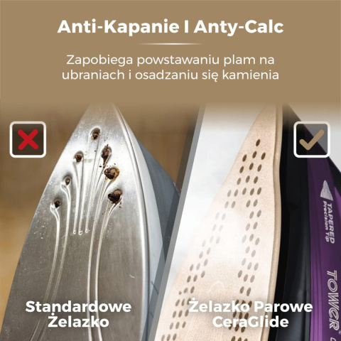 Żelazko Parownica Tower T22008 2400 W, bezprzewodowe