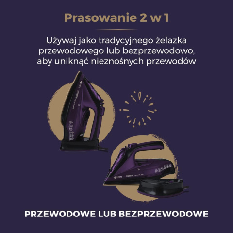 Żelazko Parownica Tower T22008 2400 W, bezprzewodowe