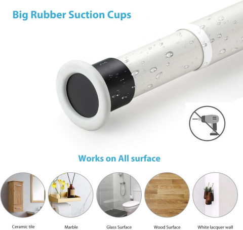 110 - 410 cm, bardzo długi karnisz, nie wymaga wiercenia, wysuwany