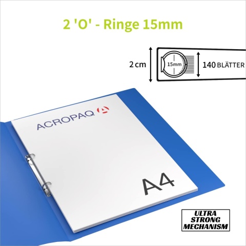 Acropaq Zestaw Segregatorów, Wielokolorowy, 10 sztuk x A4