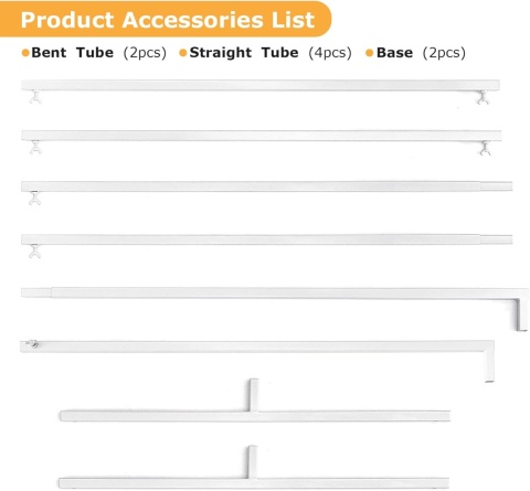 GARFANS Łuk weselny, metalowy dekoracyjny łuk ślubny, 2 m x2 m (biały)