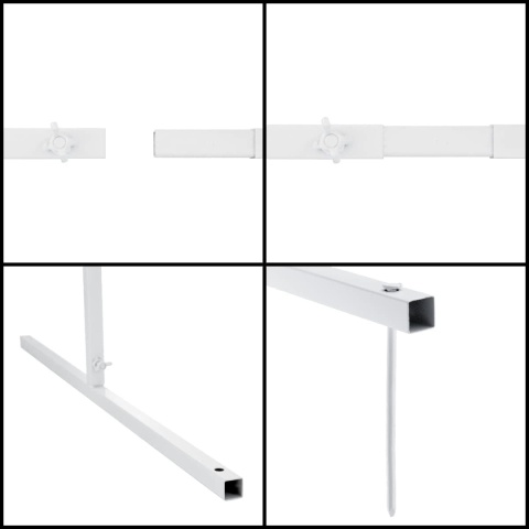 GARFANS Łuk weselny, metalowy dekoracyjny łuk ślubny, 2 m x2 m (biały)