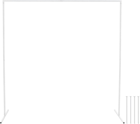 GARFANS Łuk weselny, metalowy dekoracyjny łuk ślubny, 2 m x2 m (biały)