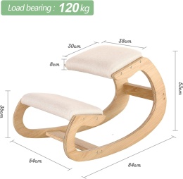 ERGONOMICZNE KRZESŁO KLĘKOSIAD BIAŁY DĄB