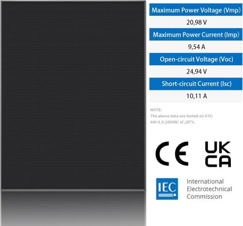 PANEL FOTOWOLTAICZNY 200W NA KAMPER ŁÓDŹ JACHT MONOKRYSTALICZNY