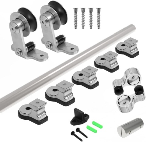 Prowadnica szyna rolkowa 200 cm do drzwi przesuwnych ze stali nierdzew