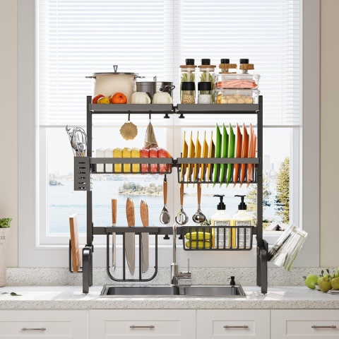 Suszarka do naczyń nad zlewem, regulowana plus akcesoria