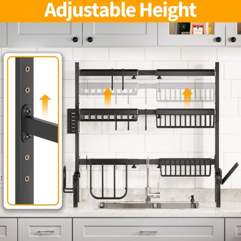 Suszarka do naczyń nad zlewem, regulowana plus akcesoria