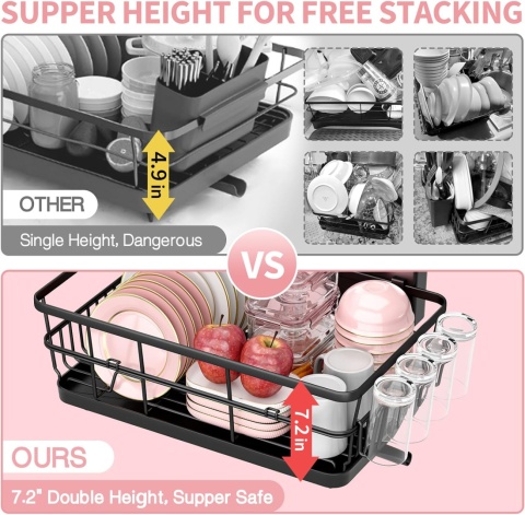 Suszarka do naczyń , ociekacz, extra wysoki podnoszony