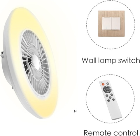 Wentylator Lampa sufitowa LED 60 cm, regulowana prędkość , 3000-5500 K