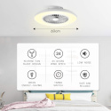 Wentylator Lampa sufitowa LED 60 cm, regulowana prędkość , 3000-5500 K