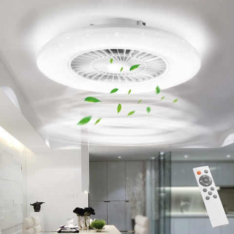 Wentylator Lampa sufitowa LED 60 cm, regulowana prędkość , 3000-5500 K