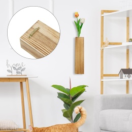 3 sztuki wazonów ściennych, drewnianych