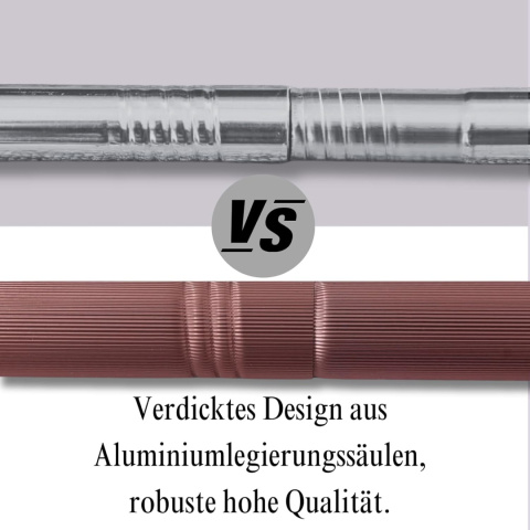 Beyeutao Rama baldachimu w kolorze różowego złota 150x200 cm aluminium