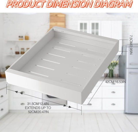 Denmay szuflada regulowana szerokość, regulowana(32-54 cm)