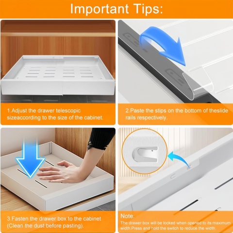 Denmay szuflada regulowana szerokość, regulowana(32-54 cm)