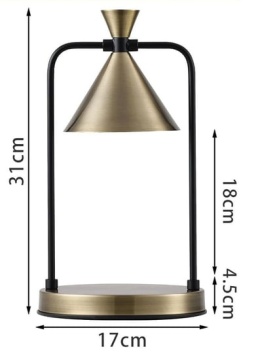 Elektryczna lampa zapachowa z timerem podgrzewacz świec złota