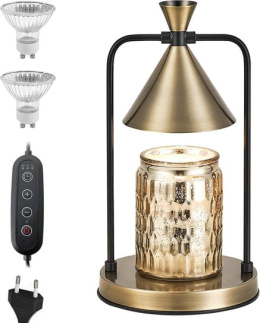 Elektryczna lampa zapachowa z timerem podgrzewacz świec złota