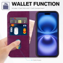 Etui portfelowe TUCCH do iPhone'a 16 (6,1") ze skóry PU z blokadą RFID Etui portfelowe TUCCH do iPhone'a 16 (6,1") ze skóry PU z blokadą RFID