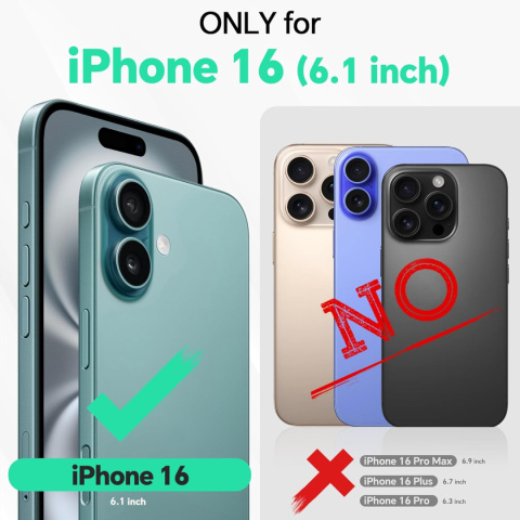 Etui portfelowe TUCCH do iPhone'a 16 (6,1") ze skóry PU z blokadą RFID Etui portfelowe TUCCH do iPhone'a 16 (6,1") ze skóry PU z blokadą RFID