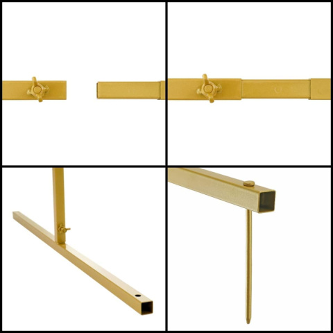 GARFANS Złoty łuk ślubny, metalowy 2 m skladany