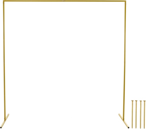 GARFANS Złoty łuk ślubny, metalowy 2 m skladany