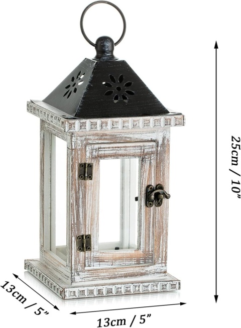 JHY DESIGN Dekoracyjne Latarnie na Świece, 25 cm