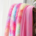 KANKAEU Rainbow Blanket, puszysty koc 160×200 cm