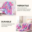 KANKAEU Rainbow Blanket, puszysty koc 160×200 cm