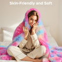 KANKAEU Rainbow Blanket, puszysty koc 160×200 cm