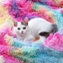 KANKAEU Rainbow Blanket, puszysty koc 160×200 cm